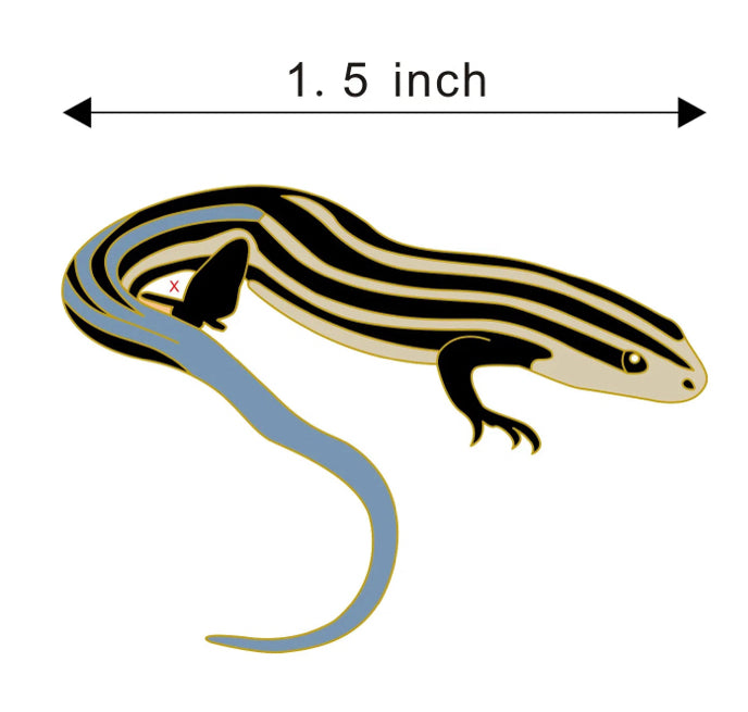 Five Lined Skink Enamel Pin
