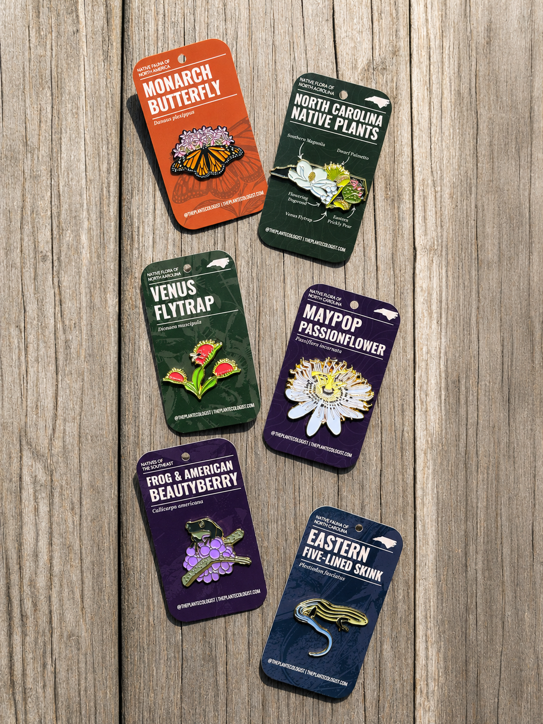 North Carolina State Native Plants Enamel Pin