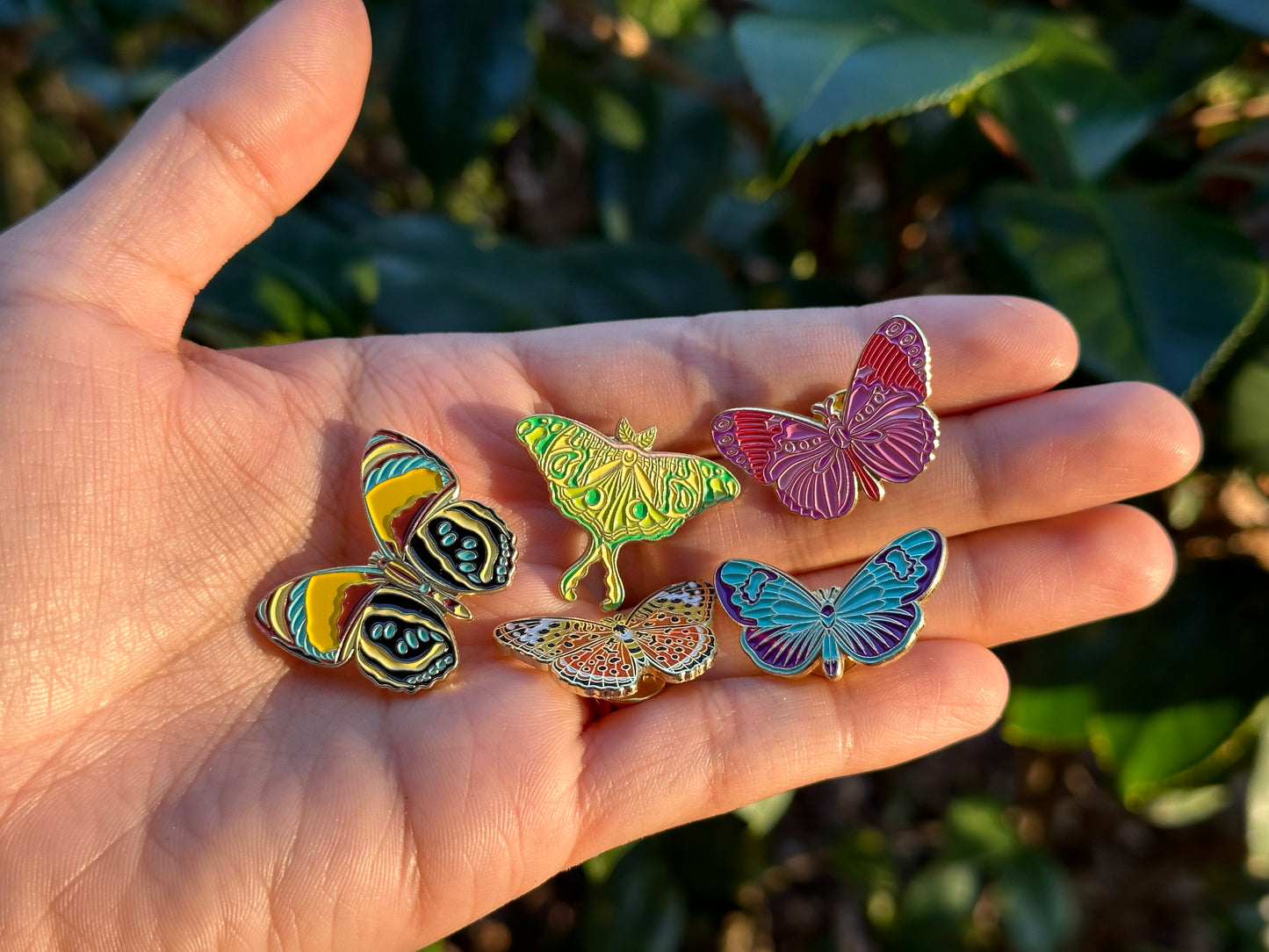 Blue Papillon Enamel Pin