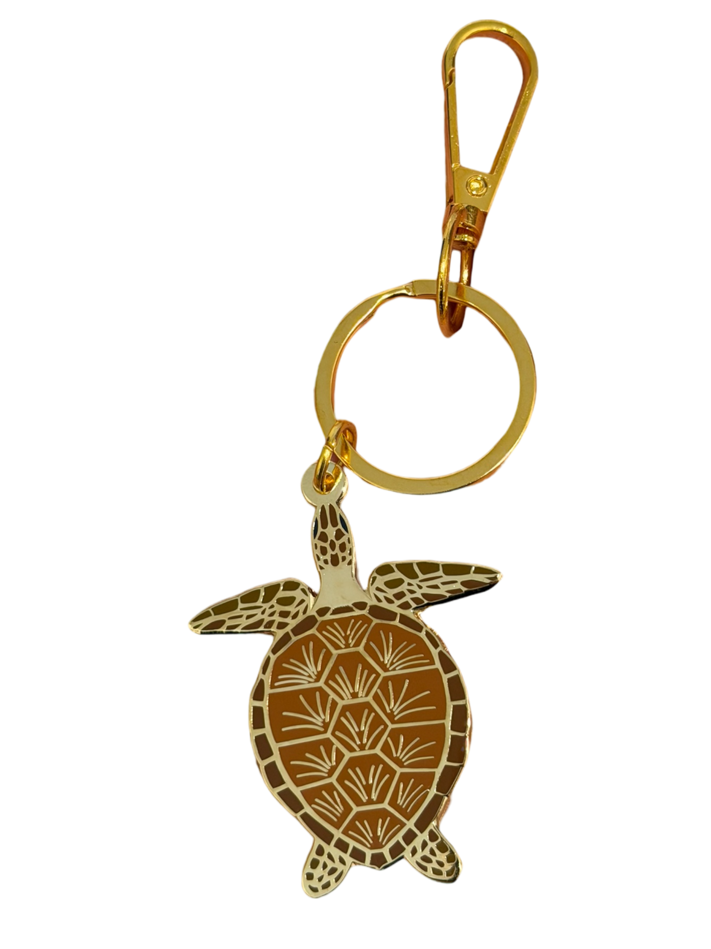Green Sea Turtle Enamel Keychain 2-inches - North Carolina Native