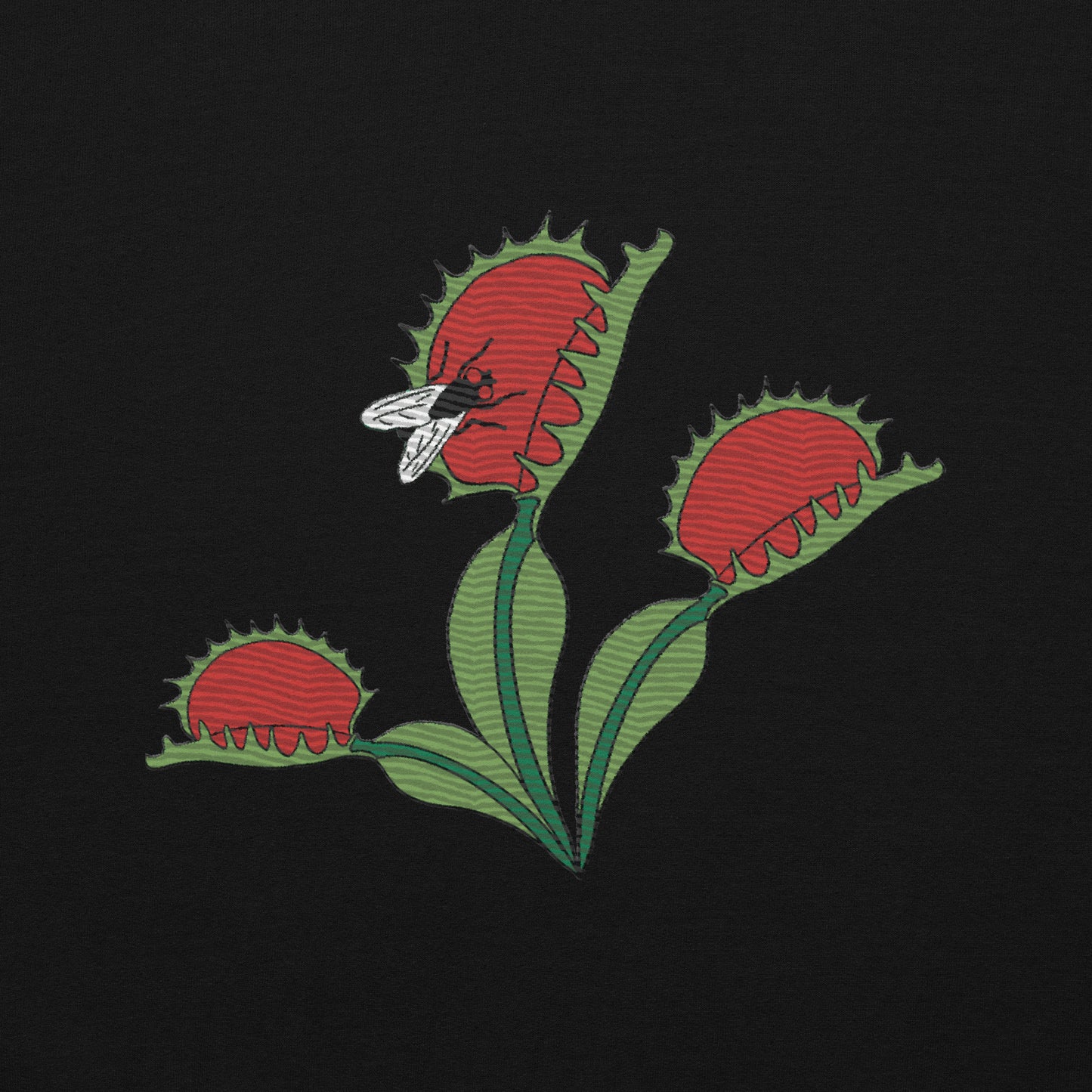 Venus Flytrap Embroidered Unisex Hoodie