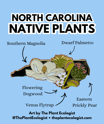 North Carolina State Native Plants Enamel Pin