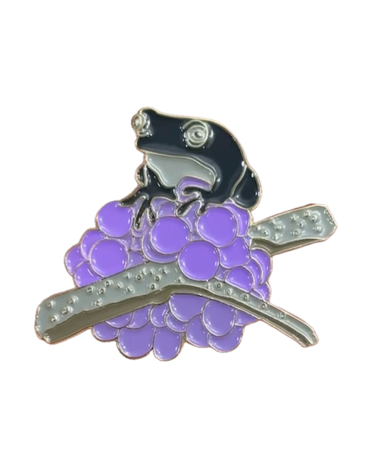 Beauty Berry & Tree Frog Enamel Pin