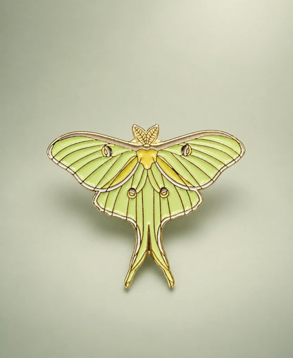 North American Luna Moth Enamel Pin (Pre-Order)