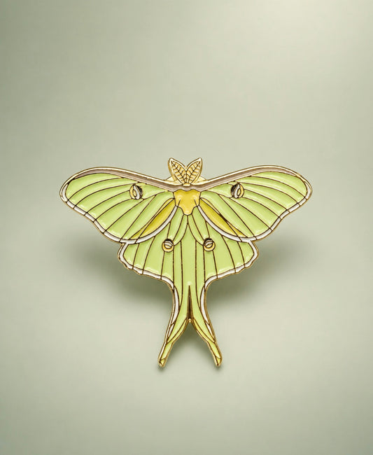 North American Luna Moth Enamel Pin (Pre-Order)