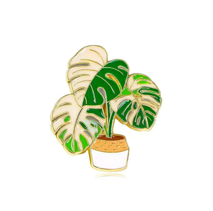 Varigated Monstera deliciosa Enamel Pin