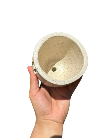 Cannabis Leaf Handmade 3” Ceramic Planter