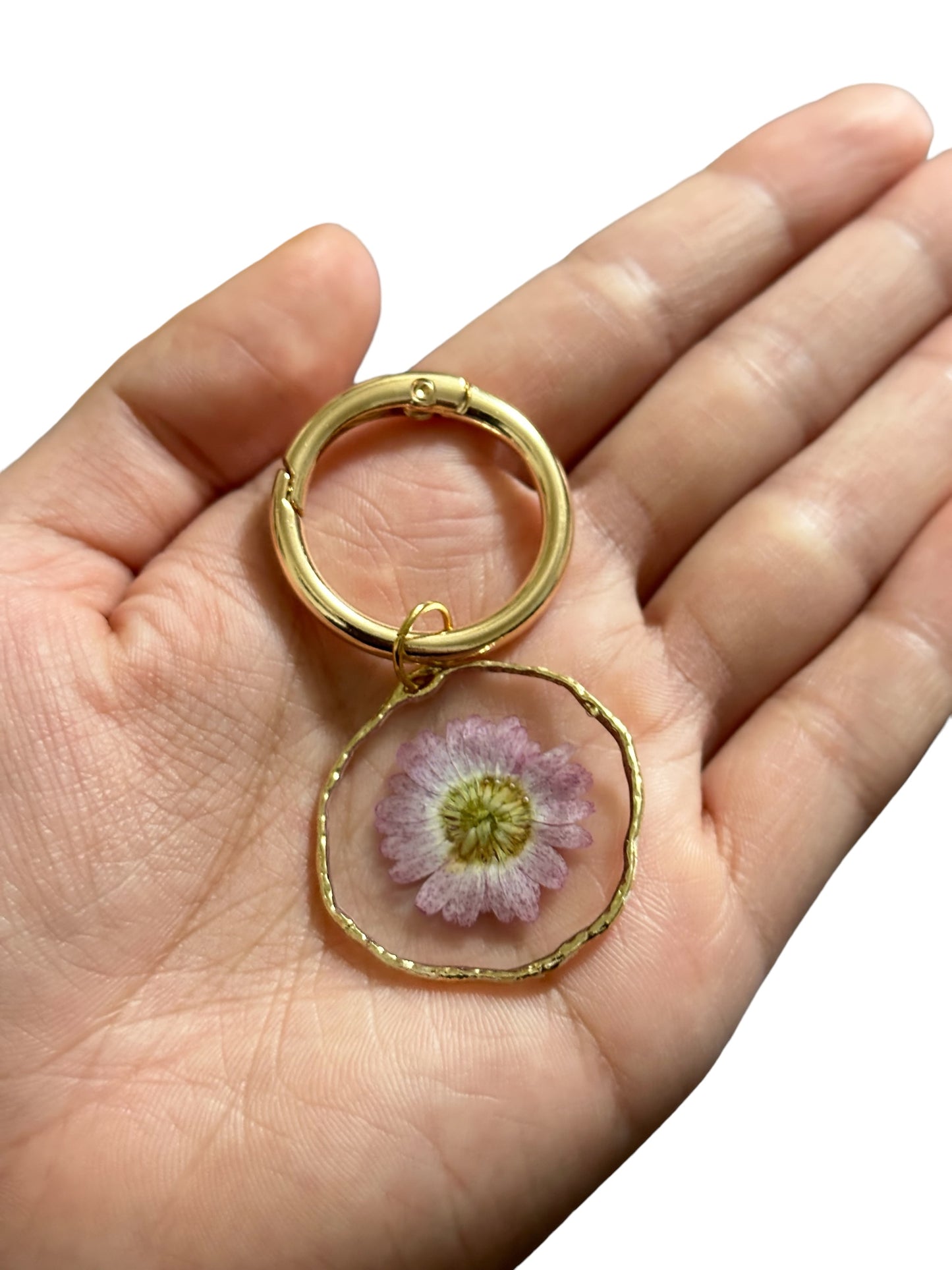 Purple Chrysanthemum Keychain