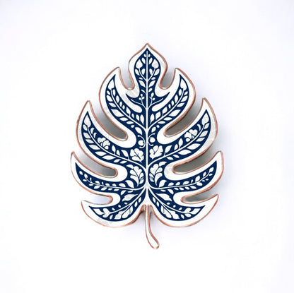 Fine Pottery Monstera Leaf Enamel Pin - Original Artwork by The Plant Ecologist, Made in the USA (1.25 inches)
