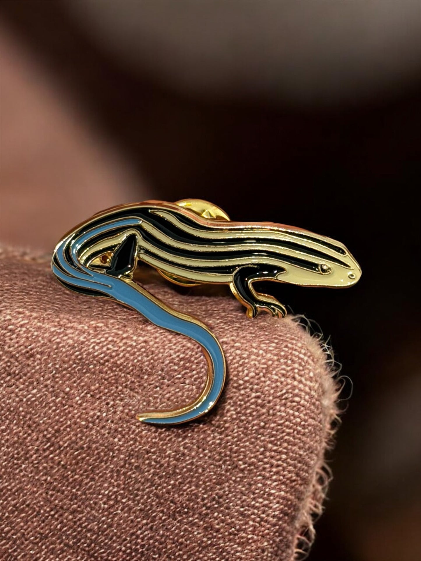Five Lined Skink Enamel Pin