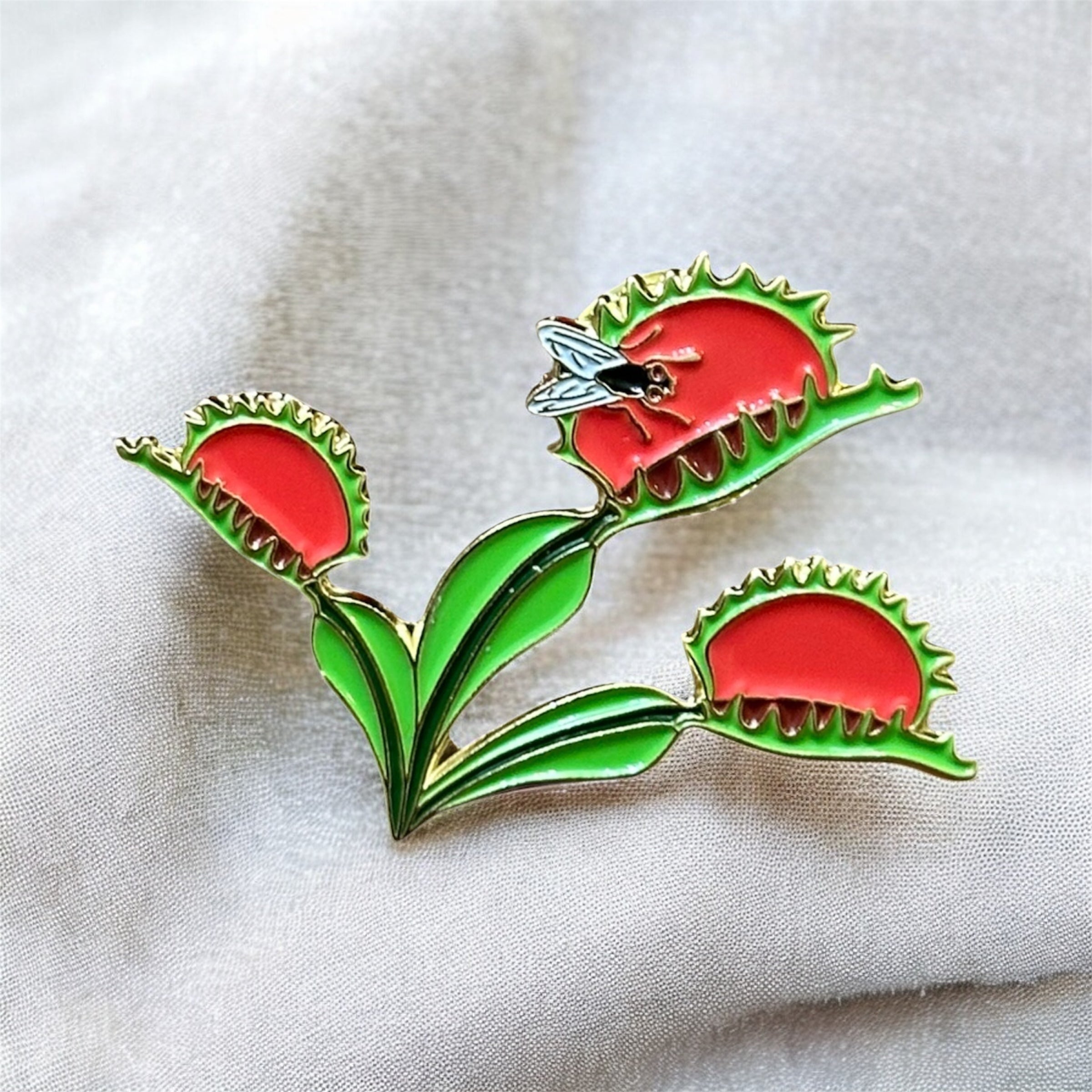 Venus Flytrap Enamel Pin – NC Native | The Plant Ecologist