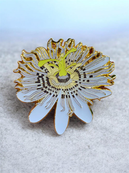 Maypop Passion Flower Enamel Pin - North Carolina Native Plant