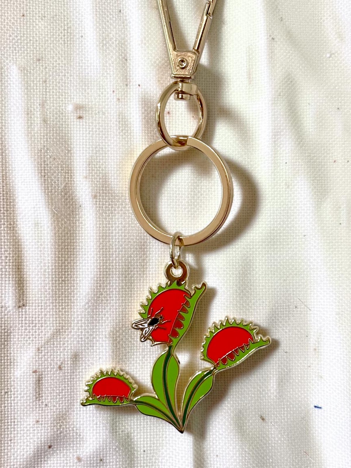 Venus Flytrap Trio Gift Set - Enamel Pin, Keychain & Sticker - North Carolina Native Plant