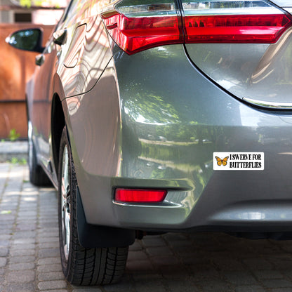 I Swerve For Butterflies Bumper Sticker